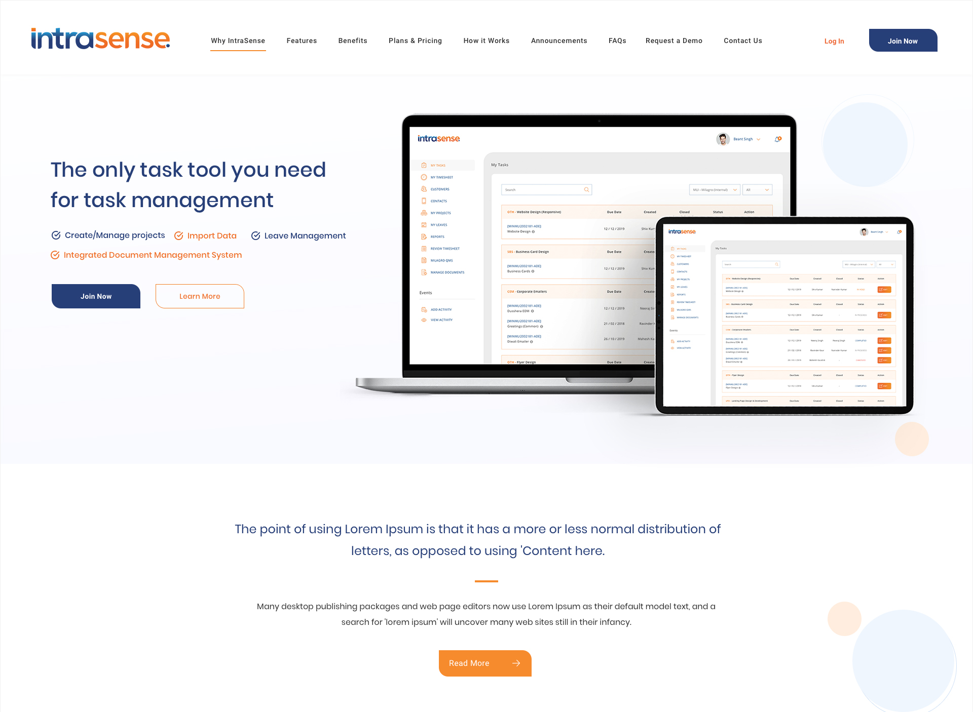 IntraSense Task Management Platform
